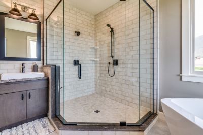 Modern Shower with Frameless Glass