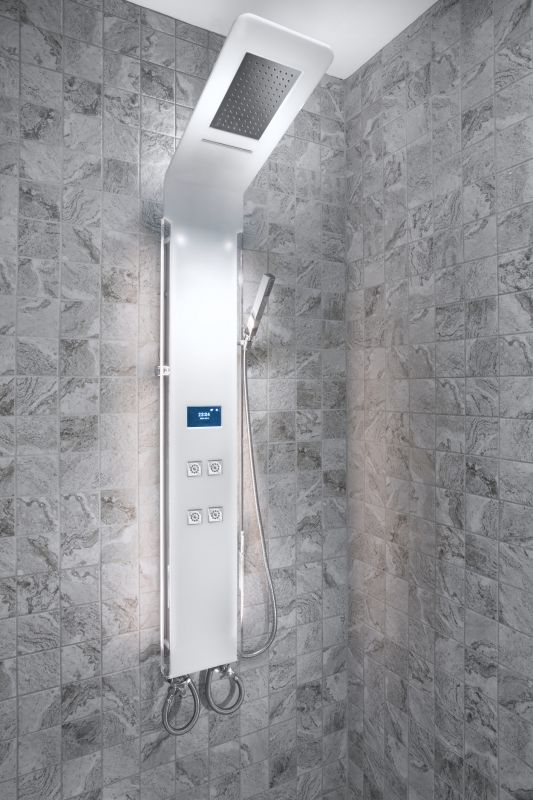 Sleek Shower with Multiple Heads